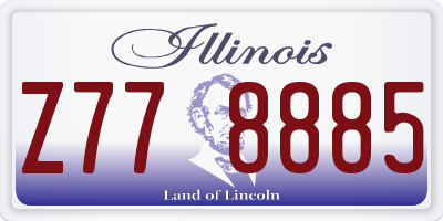 IL license plate Z778885