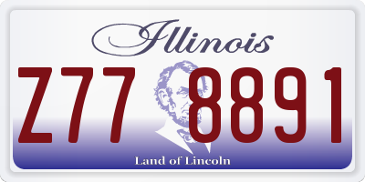 IL license plate Z778891