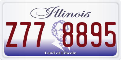 IL license plate Z778895