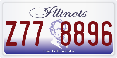 IL license plate Z778896