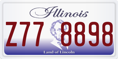 IL license plate Z778898