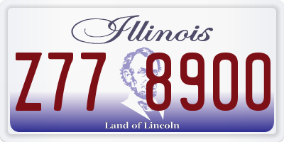 IL license plate Z778900