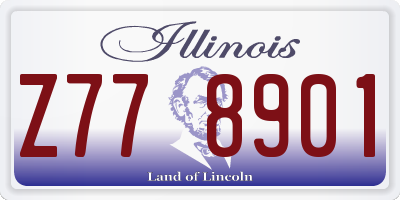 IL license plate Z778901