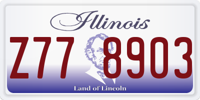 IL license plate Z778903