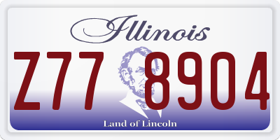 IL license plate Z778904