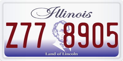IL license plate Z778905