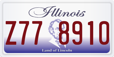 IL license plate Z778910