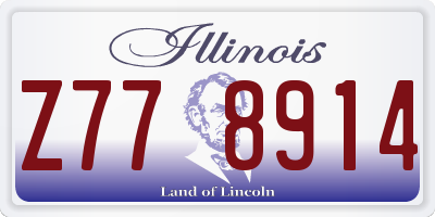 IL license plate Z778914
