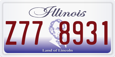 IL license plate Z778931