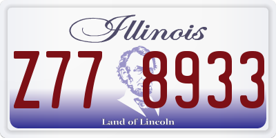 IL license plate Z778933