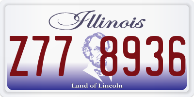 IL license plate Z778936