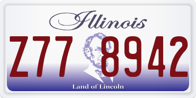 IL license plate Z778942