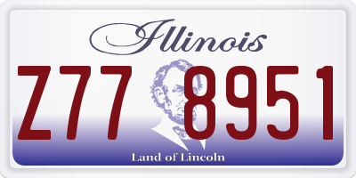 IL license plate Z778951