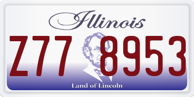 IL license plate Z778953