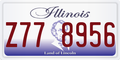 IL license plate Z778956