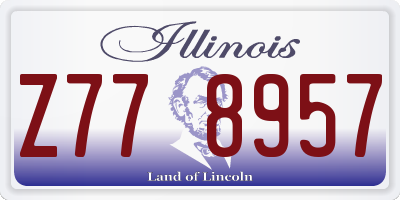 IL license plate Z778957