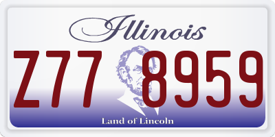 IL license plate Z778959