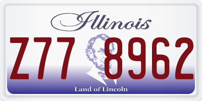 IL license plate Z778962