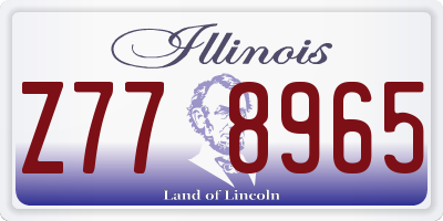 IL license plate Z778965