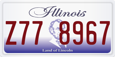 IL license plate Z778967