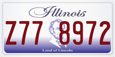 IL license plate Z778972