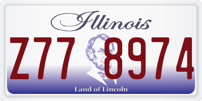 IL license plate Z778974