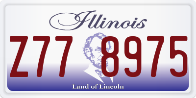 IL license plate Z778975