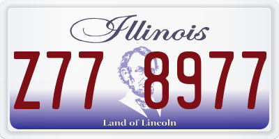 IL license plate Z778977