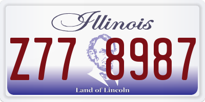 IL license plate Z778987