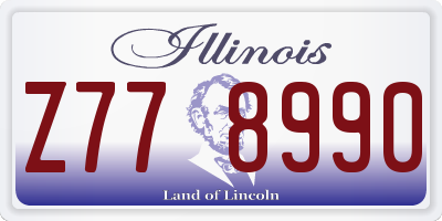 IL license plate Z778990