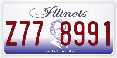 IL license plate Z778991