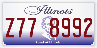 IL license plate Z778992