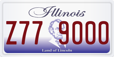IL license plate Z779000