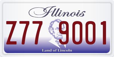 IL license plate Z779001