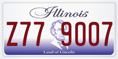 IL license plate Z779007