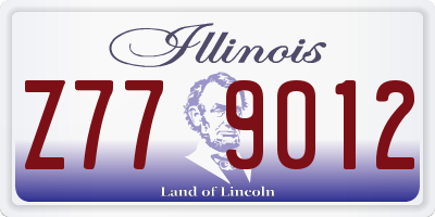 IL license plate Z779012