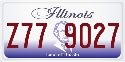 IL license plate Z779027