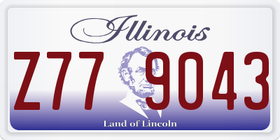 IL license plate Z779043