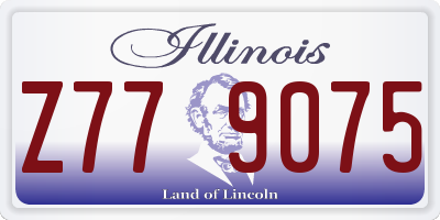 IL license plate Z779075