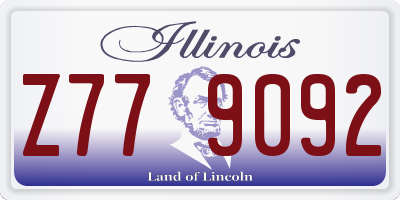 IL license plate Z779092