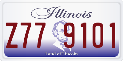 IL license plate Z779101