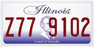 IL license plate Z779102