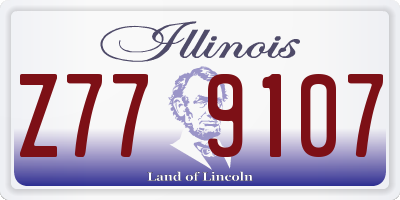 IL license plate Z779107