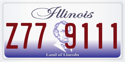 IL license plate Z779111
