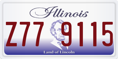 IL license plate Z779115