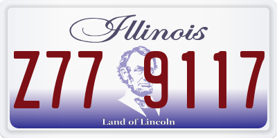 IL license plate Z779117