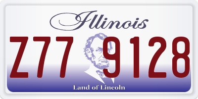 IL license plate Z779128