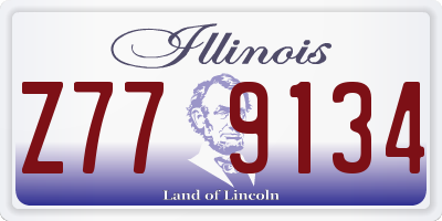 IL license plate Z779134