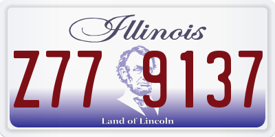 IL license plate Z779137