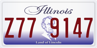 IL license plate Z779147
